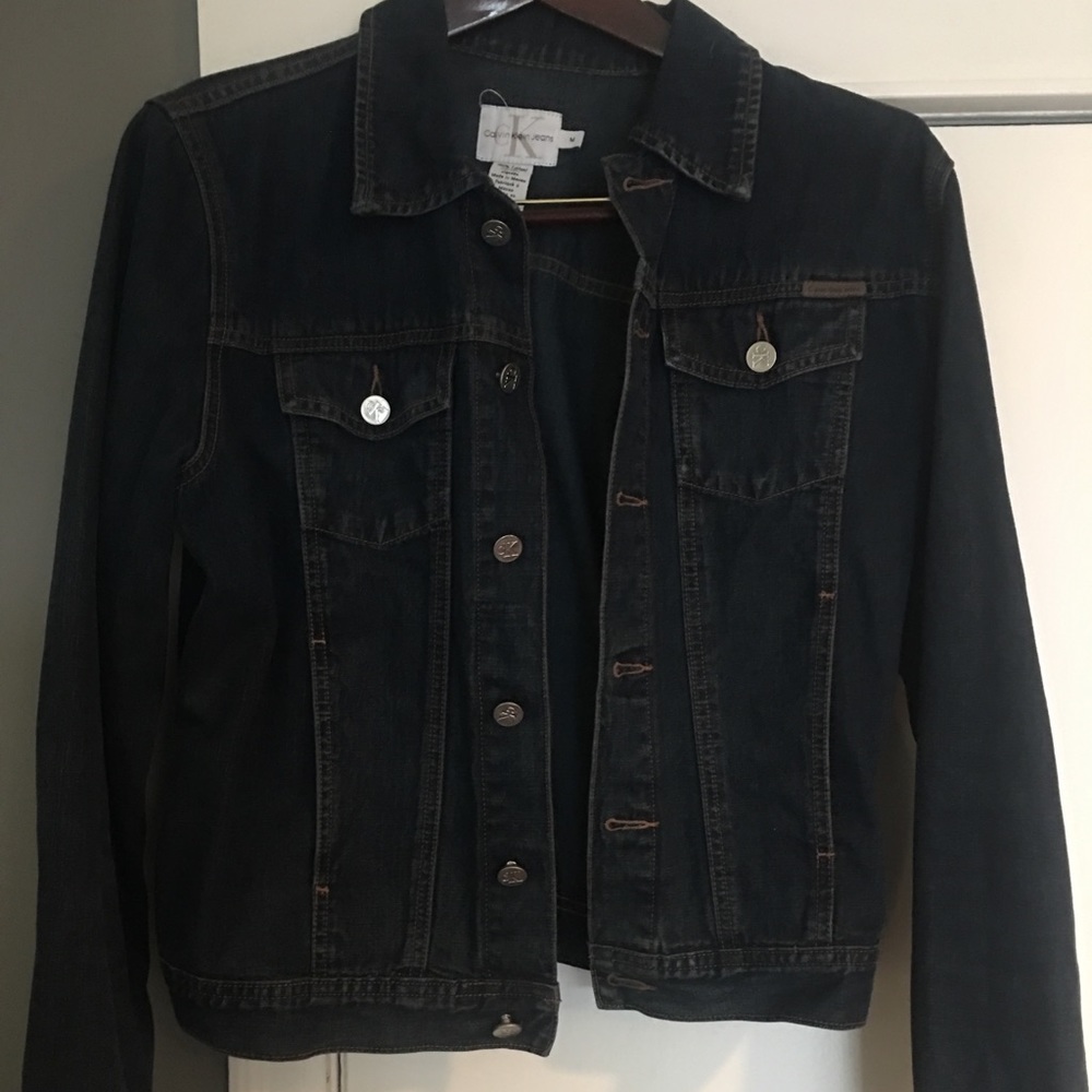Calvin Klein dark denim jacket